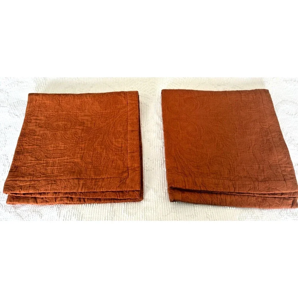 MSRP $1,800 Celso de Lemos BRAGA Egyptian Cotton Pillow and Bed Covers Caramel